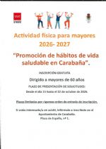 XI EDICIÓN DEL PROGRAMA DE COLABORACIÓN INSTITUCIONAL EN PROYECTOS DE ACTIVIDAD FÍSICA Y SALUD 2026-2027: PROMOCIÓN DE HÁBITOS DE VIDA SALUDABLE EN CARABAÑA